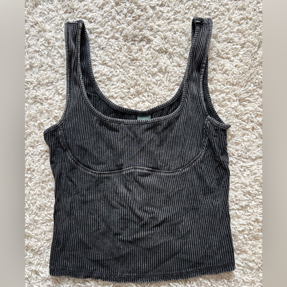 Wild Fable Charcoal Striped Tank Top